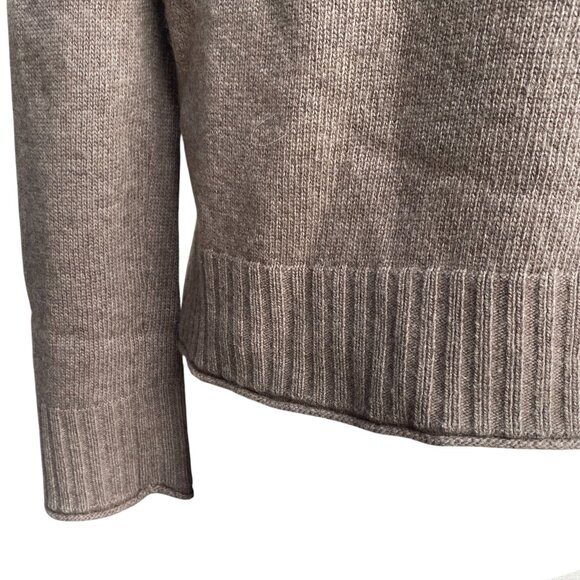 Jenni Kayne Wool Cashmere Everyday Sweater Taupe Capsule Quiet Luxury Capsule-S - Picture 9 of 13